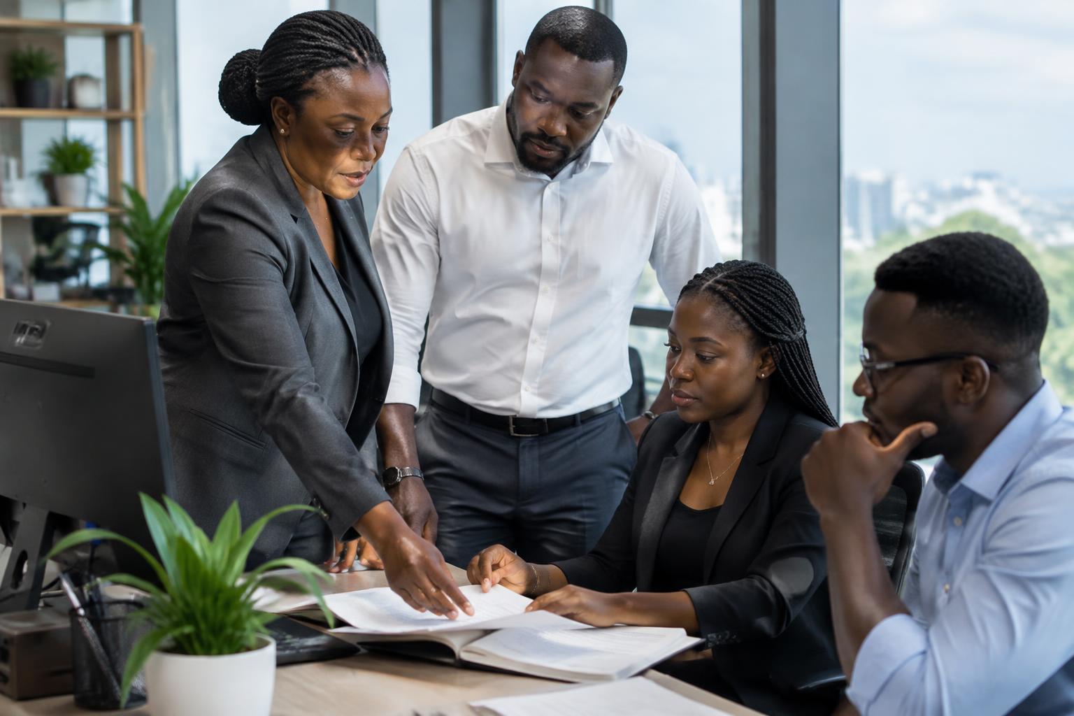 Ghanaian consultants and client teams putting new processes into practice